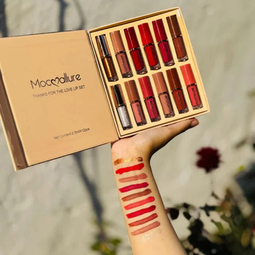12 Pcs Mocallure Matte Liquid Lipstick Set