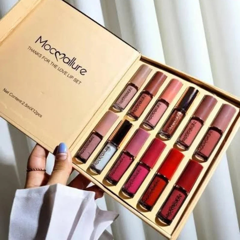 12 Pcs Mocallure Matte Liquid Lipstick Set