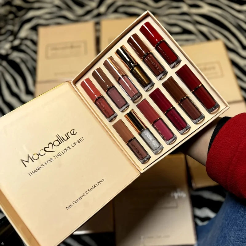 12 Pcs Mocallure Matte Liquid Lipstick Set