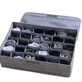 Pack of 2 ---Storage Organizer with Lid | Foldable Drawer Divider | 24 Cells | Non-Woven Fabric |